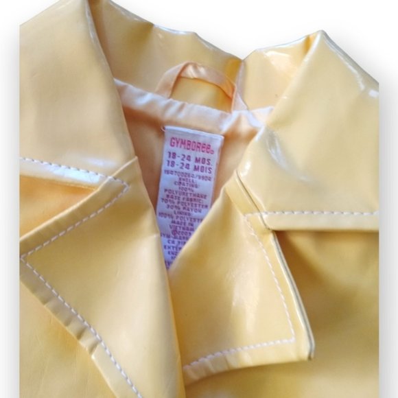 Gymboree girl toddler baby yellow raincoat 18-24 month - Picture 3 of 8